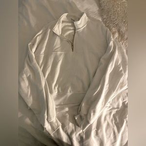 White Quarter Zip Pullover